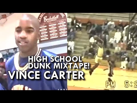 RARE Vince Carter UNSEEN HIGH SCHOOL DUNK MIXTAPE!
