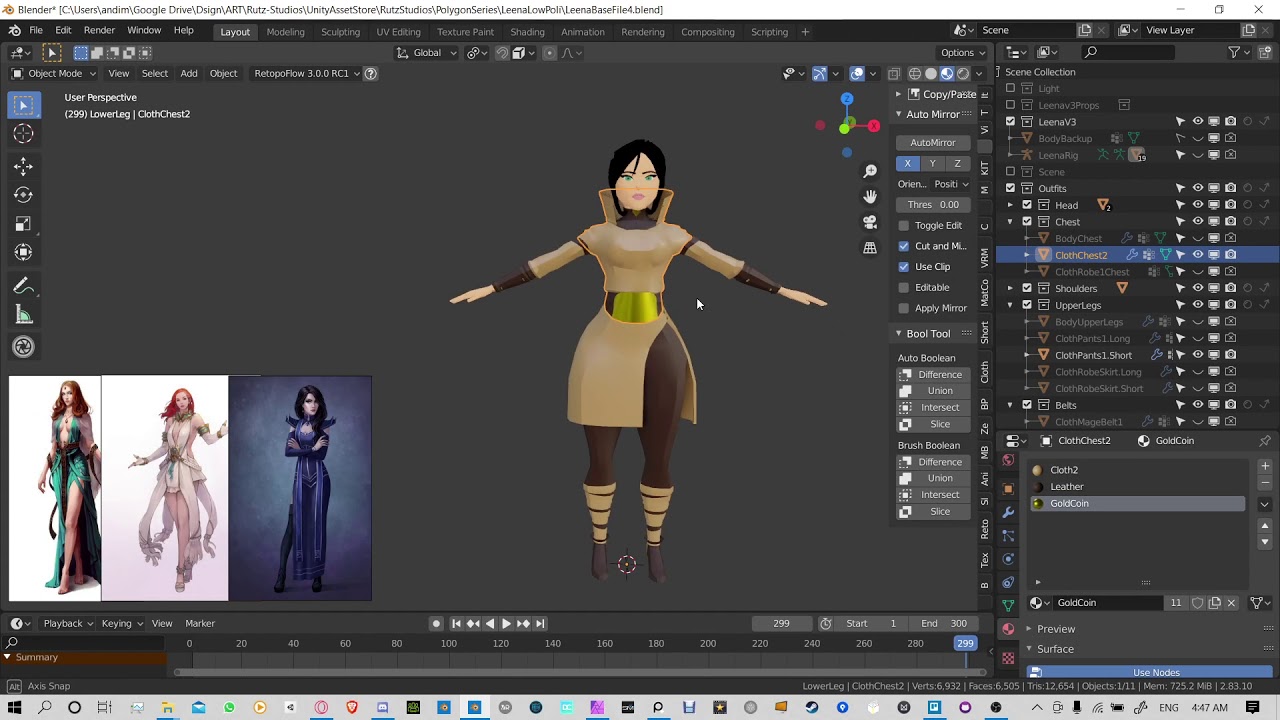 Leena - Polygon Modular Character Pack