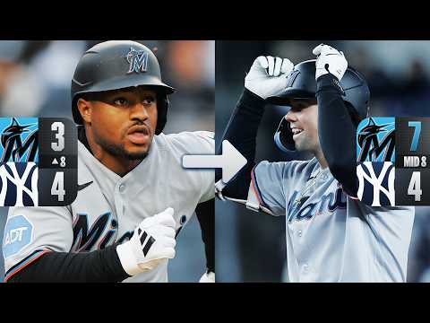 FULL INNING: MARLINS SCORE 4 to complete the comeback & take the lead vs. Yankees | MLB Highlights