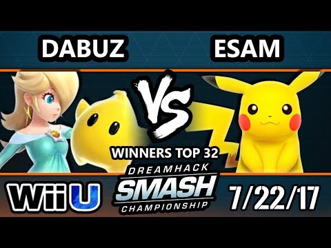 DHATL17 Smash 4 - RNG | Dabuz (Rosalina) Vs. PG | ESAM (Pikachu) -  Winners Top 32 - Smash Wii U
