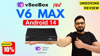 vSeeBox V6 Max Android 14 TV Box Unboxing & Review | 8K Video, Voice Remote, Preloaded Entertainment