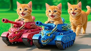 Download lagu Kittens Drive Powerful Dragon Tanks 🚓 on a Revenge Mission to Rescue Mama Cat from a Bully💥🐱 mp3
