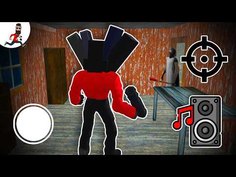 Play as Speakerman VS Granny and Grandpa ► funny game granny parody