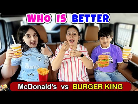 WHO IS BETTER | McDonald's vs Burger King | Taste Challenge | Aayu and Pihu Show
