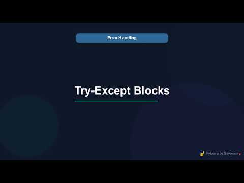 Python Error Handling Try Except Else Finally Module 11