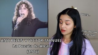 PRIMERA VEZ REACCIONANDO a ANA BELEN y  VICTOR MANUEL - La Puerta de Alcala (1986)