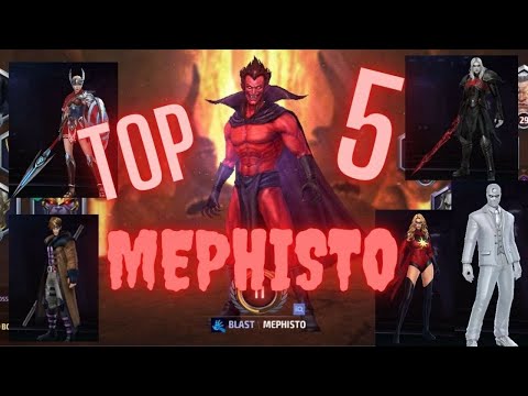 MEPHISTO - TOP 5 CHARACTERS- STAGE 9- KNULL MOONSTONE GAMBIT MOONKNIGHT SHARON | Marvel Future Fight