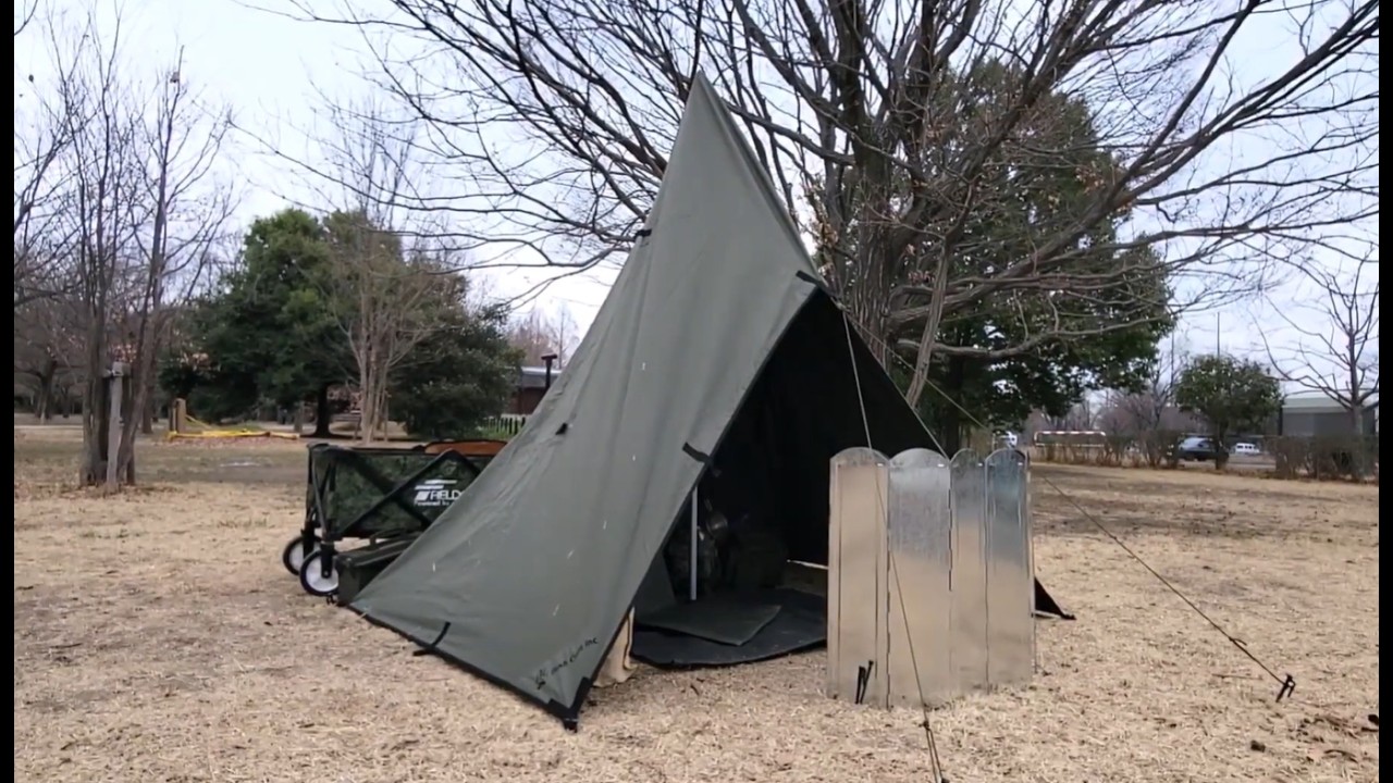 【Longversion】Bush Craft Inc.！ 新幕 ブッシュタープ「ティピー張り」おっちゃん本気のデイキャンプ⛺IN道満グリーンパーク ※未公開映像あり「設営立ち上げノーカット版」😁👍