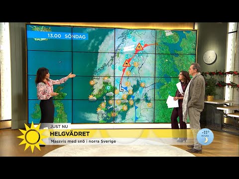 Vädret: Massvis med snö i norra Sverige - Nyheterna (TV4)