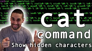 See hidden characters in files using the  cat command