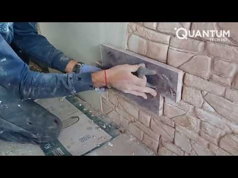 Beton amprentat pe zid;  Matrita Beton Schimba Aspectul www.formsofconcrete.com