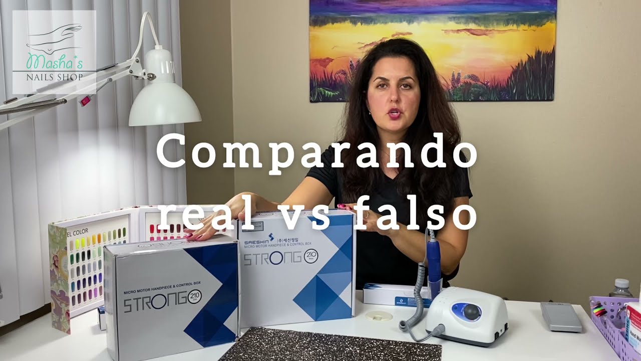 🇲🇽  Comparando el taladro de uñas Strong 210/105L real vs falso.