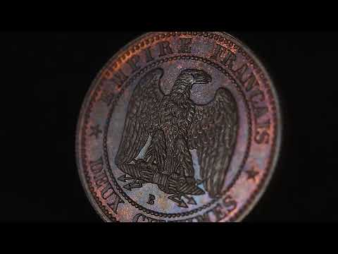 France, Napoleon III, 2 Centimes, 1857, Rouen, Piéfort, Bronze, PCGS, SP65BN