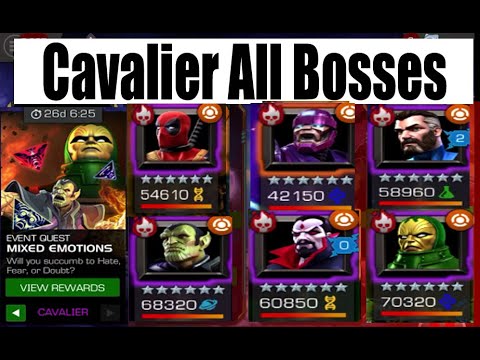All Cavalier Bosses Solo Mixed Emotion Quest Marvel Contset of Champions