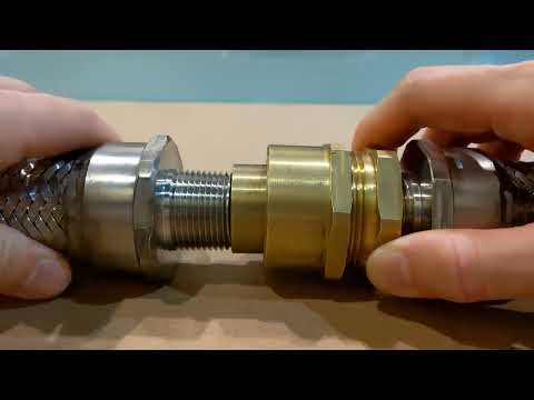 Way to install the explosion proof flexible coupling with union adaptor