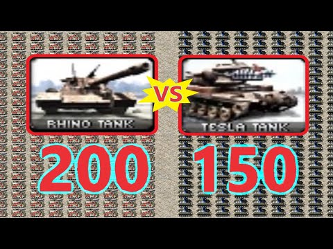 Rhino vs Tesla Tank - Same Cost - Red Alert 2