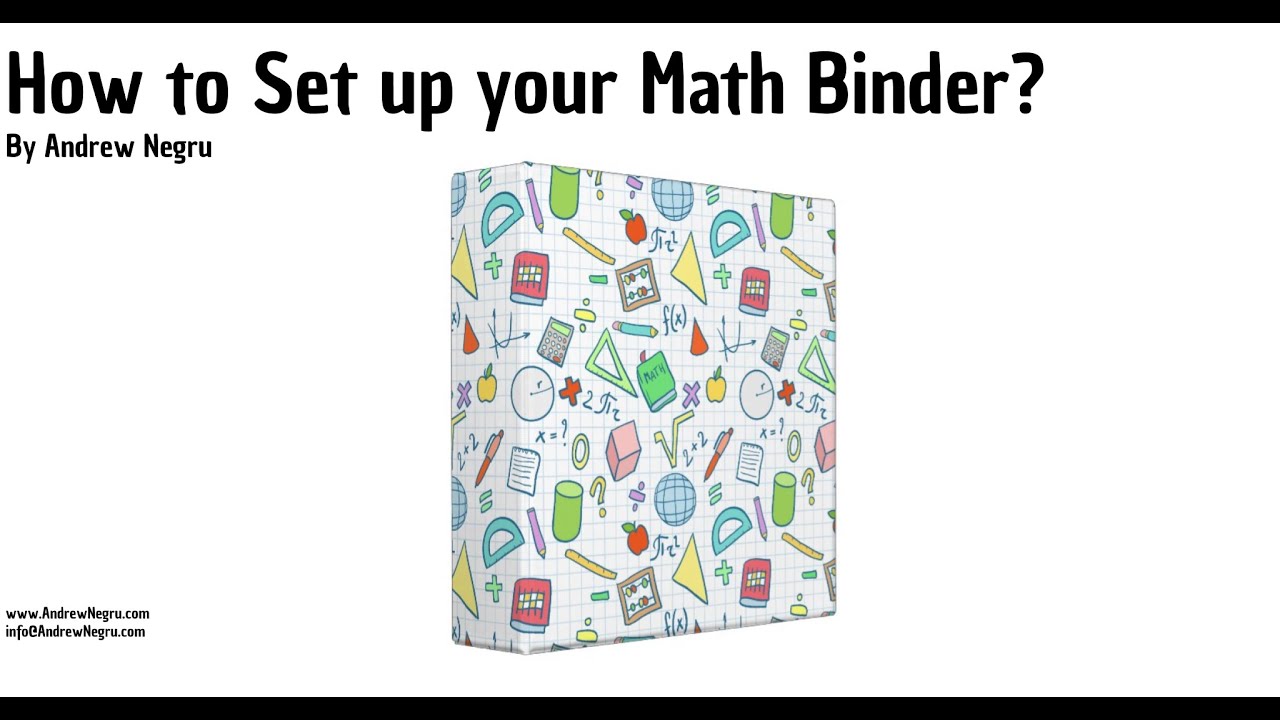 How to set up your Math Binder?