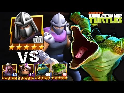 ALL Mutanimals MAX vs '80s Shredder Classic. Teenage Mutant Ninja Turtles: Legends gameplay 2017