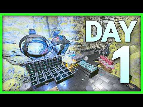 DAY1 Claiming The OP CAVE On The MOST POPULAR SERVER | Solo MESA Ark PVP