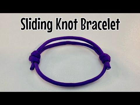 Adjustable paracord bracelet - 2 x sliding knots
