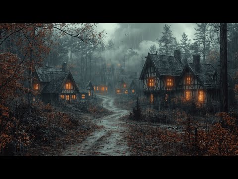 Relaxing Medieval Celtic Music 🌿 | Rainy Village Ambience for Sleep & Relaxation