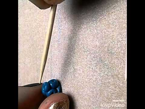 How to make polymer clay blueberry earrings