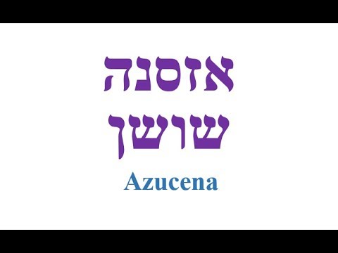 Nombres en hebreo (שושן: Azucena)