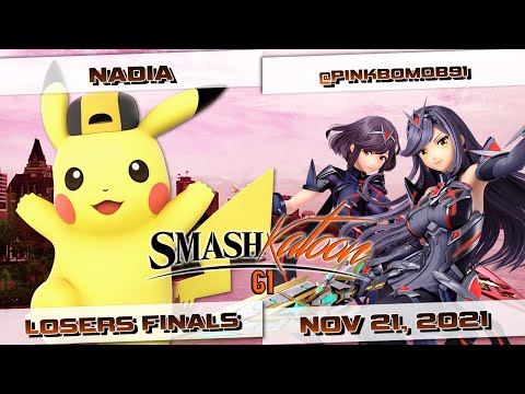 NadiA (Pikachu) vs. @pinkbombo91 (Mythra) - Losers Finals - Smashkatoon 61