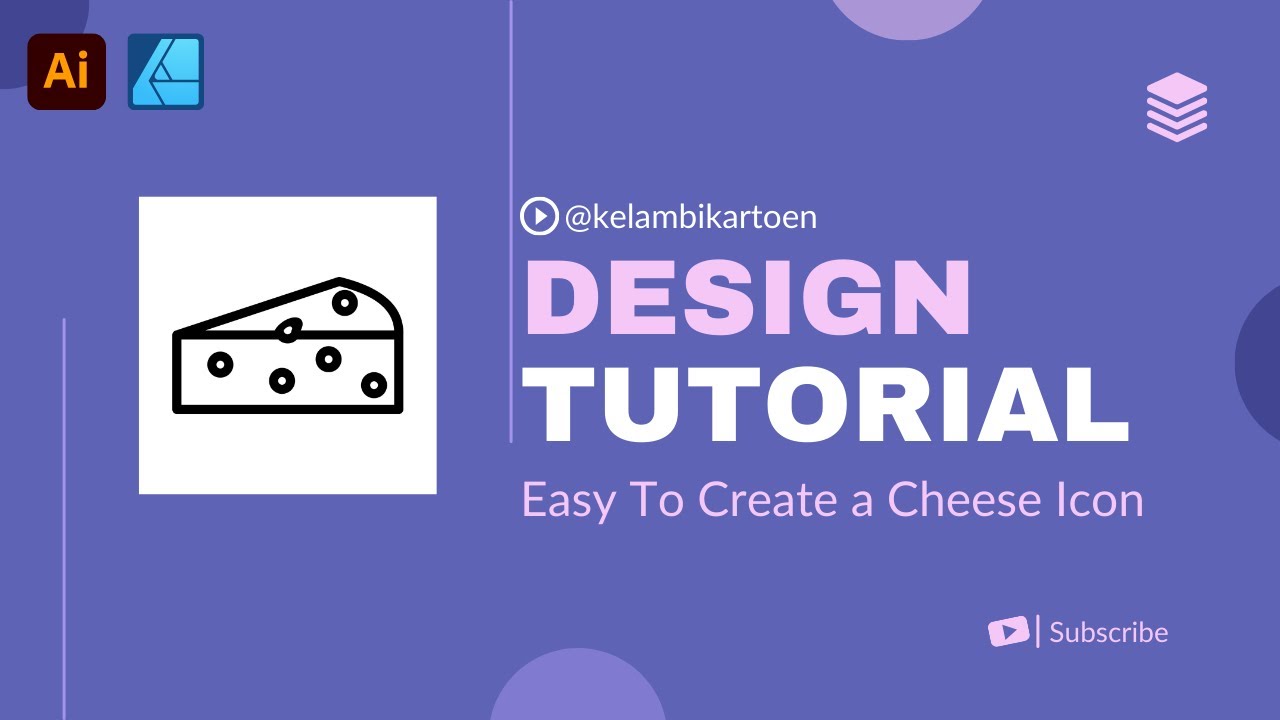 How to Create a Cheese Icon – Adobe Illustrator & Affinity Designer Tutorial #CheeseIcon