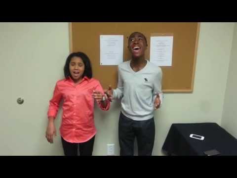 Jayna Brown and Kimani Jackson sing the National Anthem