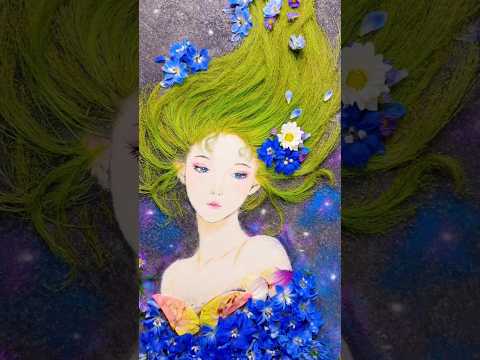 Cô gái tạo ra tuyệt phẩm trên đường đi