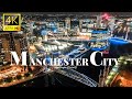 Manchester City, England in 4K ULTRA HD 60FPS Video by Drone
