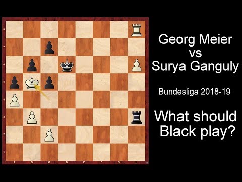 Kannst du dieses Turmendspiel lösen? | Meier vs. Ganguly | Bundesliga 2018-19