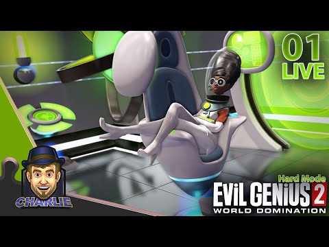 HARD MODE CHALLENGE! - 01 - Evil Genius 2 Challenge Run - Evil Genius 2 Gameplay LIVE