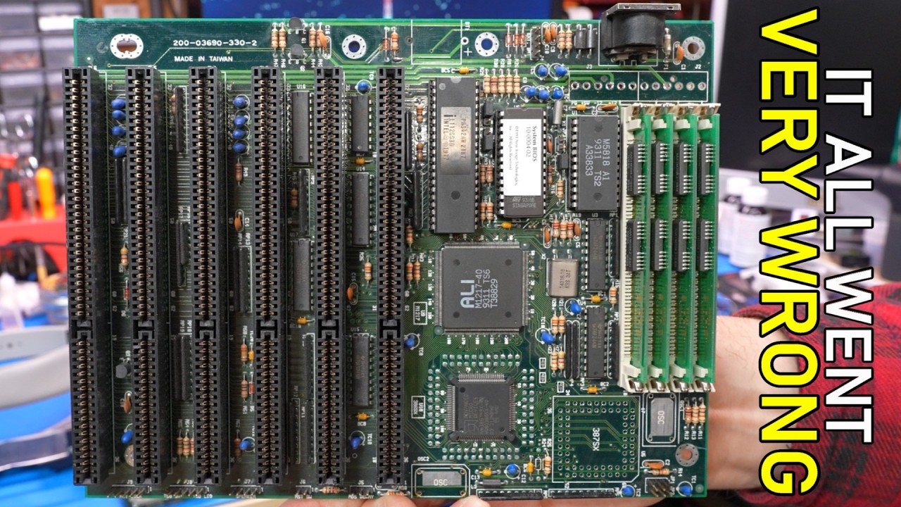 Sparks fly while I crash and burn fixing a 386SX motherboard