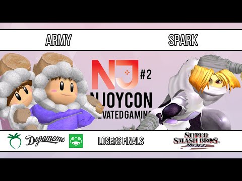 nJoyCon 2 - ARMY (Ice Climbers) VS Spark (Sheik) - SSBM - Losers Finals