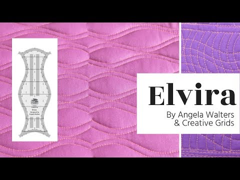 Machine Quilting Continuous Curves with the Elvira ruler from Angela Walters and Creative Grids