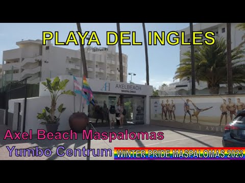 PLAYA DEL INGLES. Axel Beach Maspalomas Hotel - Yumbo Centrum. November 2023.