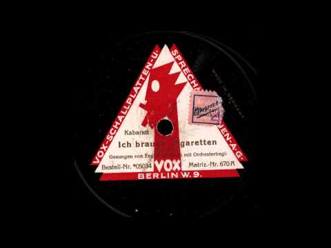 Ich brauch' Zigaretten / Engelbert Milde mit Orchesterbegleitung  / Vox 30cm