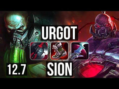 URGOT vs SION (TOP) | 2.5M mastery, 7 solo kills, 1500+ games, Godlike | EUW Diamond | 12.7