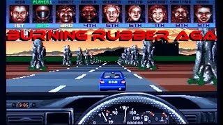 Burning Rubber AGA playing (badly) on the Amiga 1200