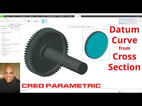 Creo Parametric - Datum Curve from Cross Section