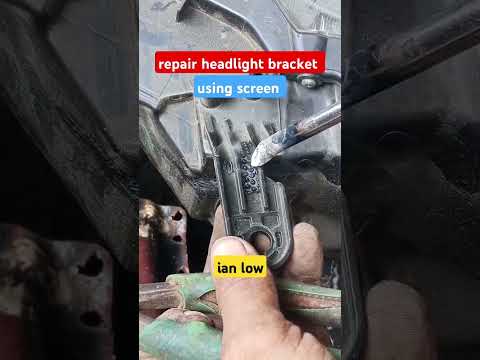 Repair headlight bracket using screen 🔥 #bodyrepair #autorepair #mechanic #welding #welder