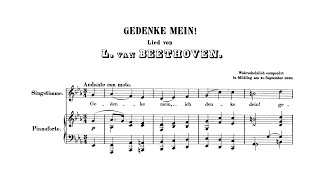 Beethoven: Gedenke mein!, WoO 130 (with Score)