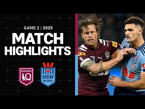 NRL Highlights | 2025 State of Origin | Match Highlights | Maroons v Blues | Game 2