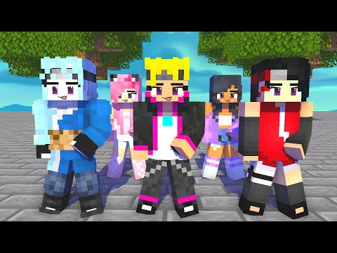 GASOLINA SIMPLE DIMLE POI POI APHMAU KC MEET BORUTO SQUAD - MINECRAFT ANIMATION #shorts