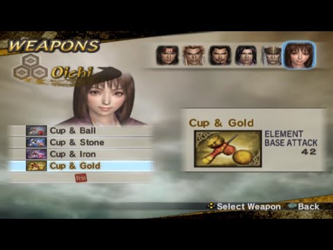 Samurai Warriors 2 Xtreme Legends | How to get Oichi's 4th Weapon (Cup & Gold). AetherSX2 #sw2xl