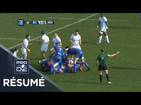 PRO D2 - Résumé Béziers-Mont-de-Marsan: 19-16 - J23 - Saison 2018/2019
