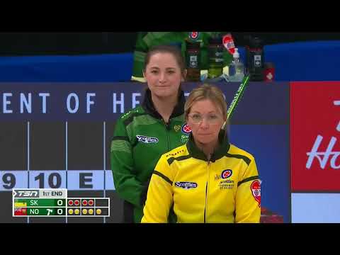 Draw 15. - 2022 Scotties Tournament of Hearts - Barker (SK) vs. McCarville (NO)