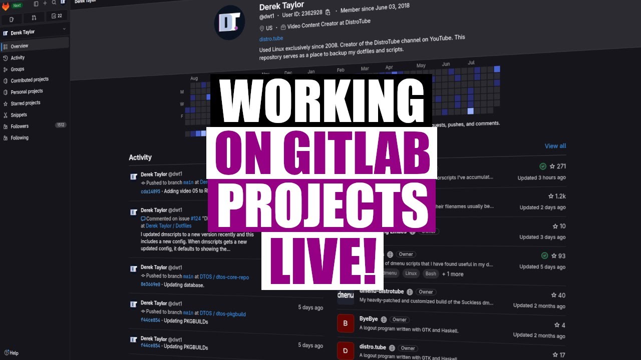 Working On My GitLab Projects - DT LIVE!